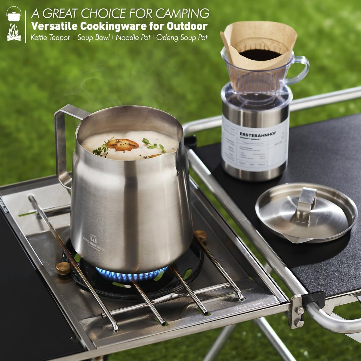WAGENSTEIGER Stainless Steel Saucepan  2L Kettle Pot, Induction Compatible, Durable & Versatile for Cooking