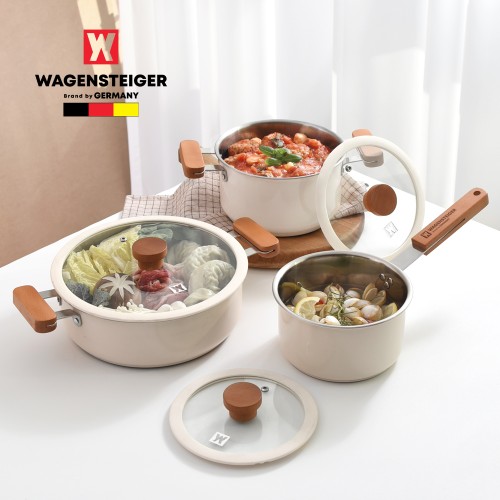 Liebling 3-Piece Saucepan and Stock Pot Set -18cm, 2cm (0018)