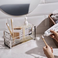 WAGENSTEIGER Stainless Steel Sink Caddy - Rustproof, Water Drainage Design, Multipurpose Kitchen Organizer