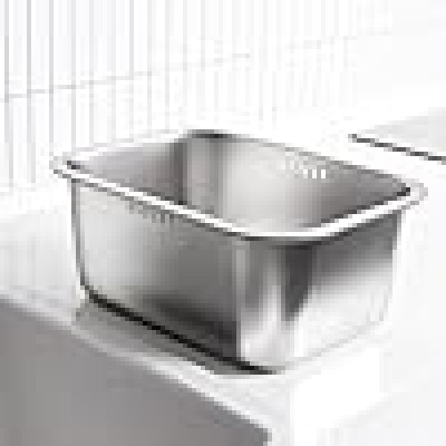 Stainless Steel Rectangular Dishpan 10L with Draining Holes