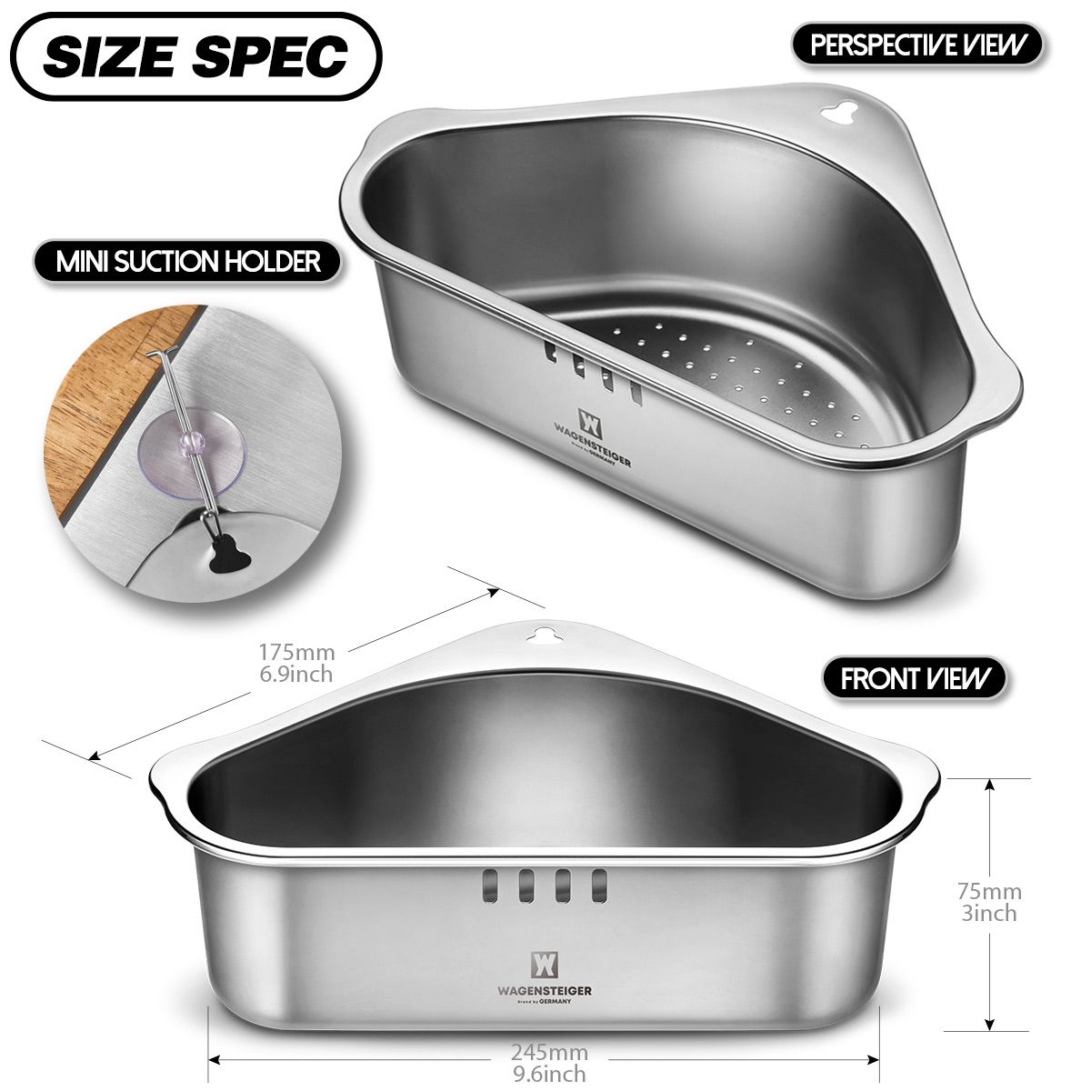 Triangular Stainless Steel Sink Cady