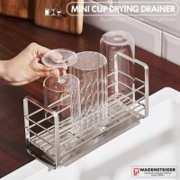 WAGENSTEIGER Stainless Steel Sink Caddy - Rustproof, Water Drainage Design, Multipurpose Kitchen Organizer