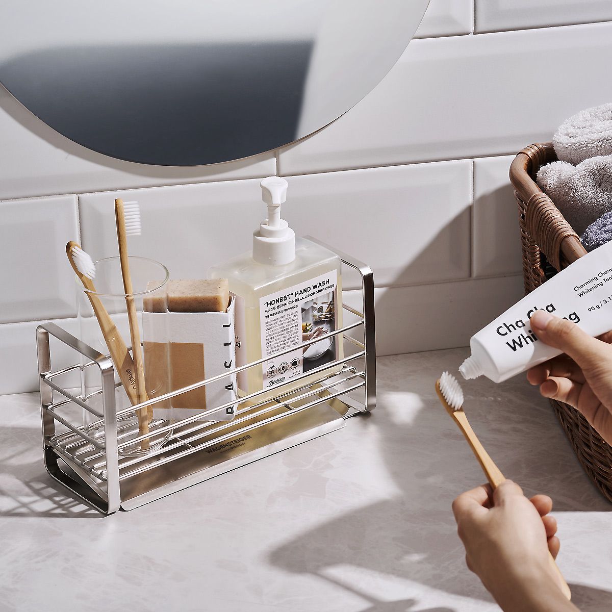 100% Stainless Steel Kitchen Sink Organizer