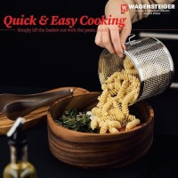 WAGENSTEIGER Premium Stainless Steel Asparagus Vegetable Steamer Pot Spaghetti Pasta Stovetop Cooker with Removable Bas