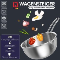 WAGENSTEIGER Stainless Steel Baby Wok - Compact, 3-Ply Base, Durable, Induction Compatible, Easy to Clean