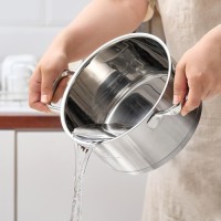 Premium 3-Ply Stainless Steel Stock Pot - SUS304, Induction Compatible, Tempered Glass Lid, Dishwasher Safe
