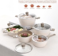 WAGENSTEIGER Aluminum Saucepan, 7-Layer Non-Stick Coating, Induction Compatible, Ergonomic Handle, Glass Lid