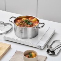 Premium 3-Ply Stainless Steel Stock Pot - SUS304, Induction Compatible, Tempered Glass Lid, Dishwasher Safe