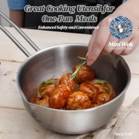 WAGENSTEIGER Stainless Steel Baby Wok - Compact, 3-Ply Base, Durable, Induction Compatible, Easy to Clean