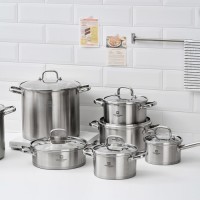 Single Handed 3-Ply Saucepan - SUS304 Stainless Steel, Aluminum Core, Induction Compatible, Dishwasher Safe