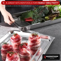 Stainless Steel Steam Food Copntainer with Rack & Lid (Tray) 8 Different Sizes