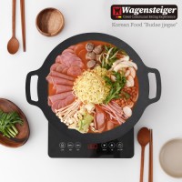 Korean-Style Aluminum Griddle with Teflon Coating Black