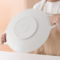 Korean-Style Aluminum Griddle with Ceramic Coating Ivory