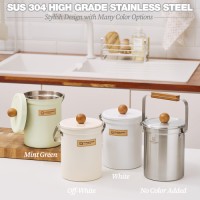 Kitchen Compost Bin 3L Stainlees Steel Silver