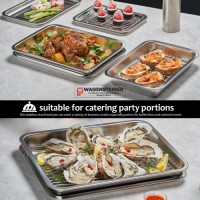 Stainless Steel Steam Food Copntainer with Rack & Lid (Tray) 8 Different Sizes