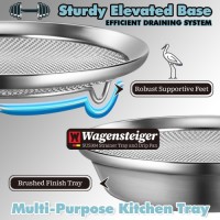WAGENSTEIGER Stainless Steel Mesh Tray Set with Drip Pan  SUS304, Multi-Functional, Rustproof, Easy to Clean