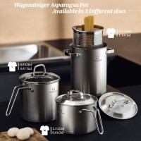 WAGENSTEIGER Premium Stainless Steel Asparagus Vegetable Tall Steamer Pot Spaghetti Pasta Stovetop Cooker with Removabl