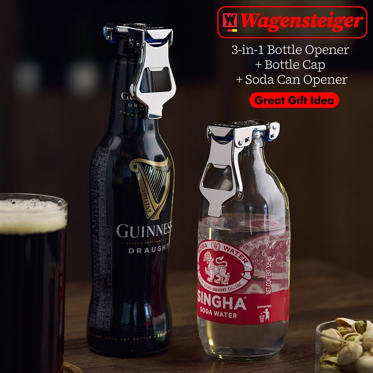 3-in-1 SUS304 Stainless Steel Bottle Opener, Seal Cap & Can Opener – Perfect for Travel and Home